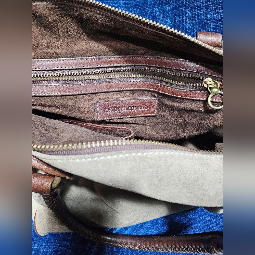 Kendall Conrad Handbag Tote Suede Leather - Picture 5 of 11